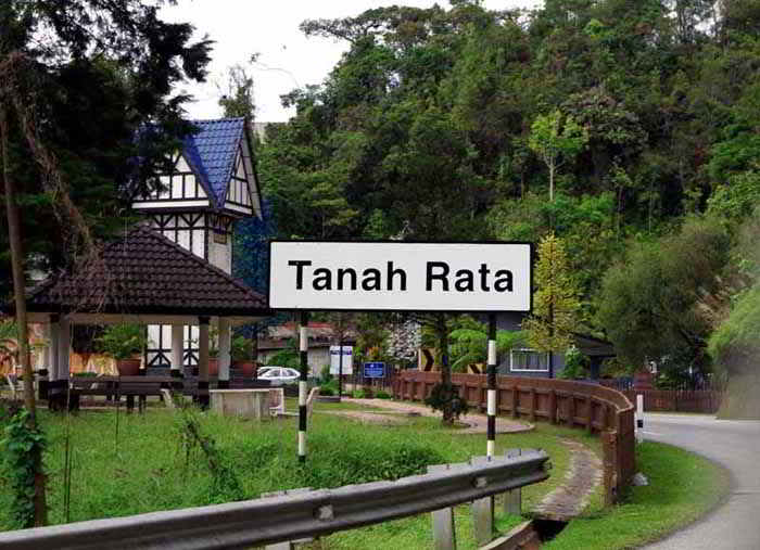 Tanah Rata sign in Cameron Highlands