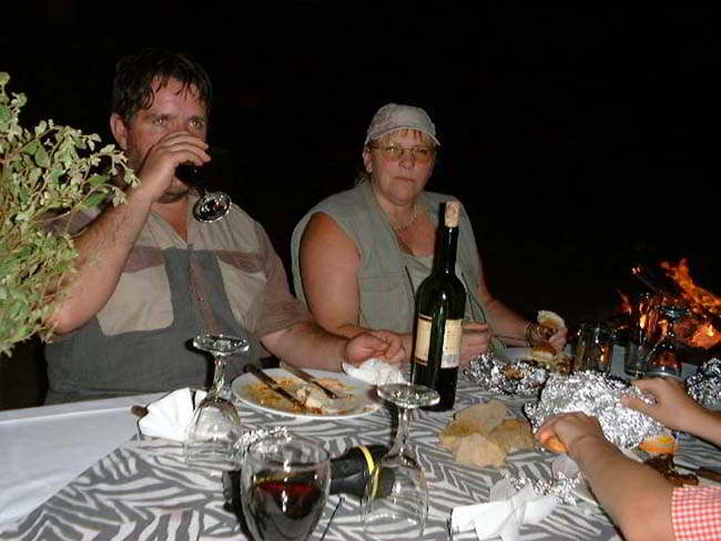 Dining under the stars in Botswana